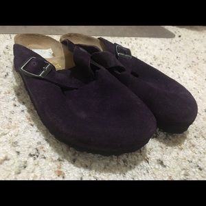 Birkenstock dark purple clogs. NWOT